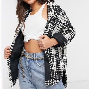 River Island plaid shacket